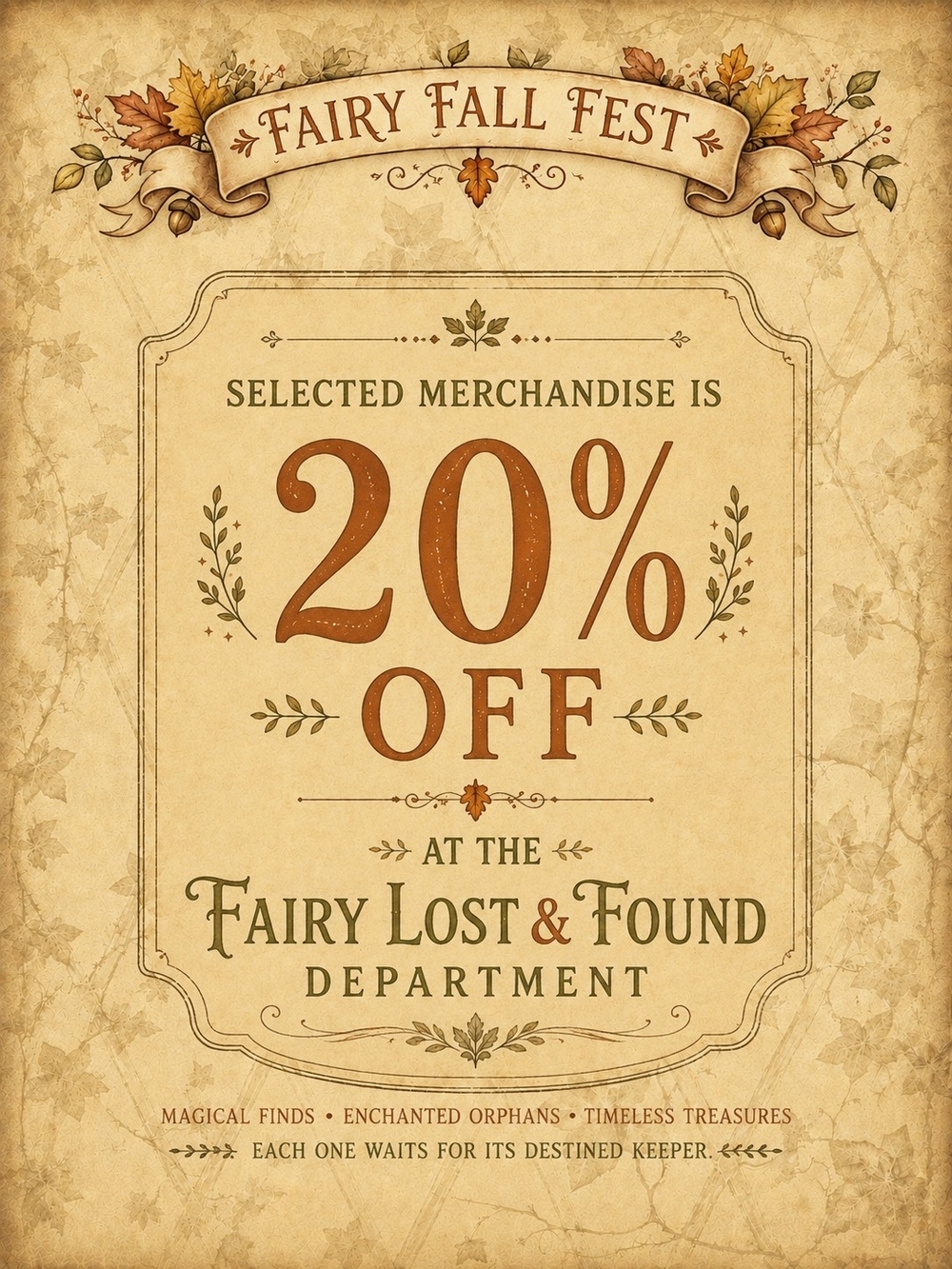 20% Off SALE 🍂Fairy Fall Fest🍂